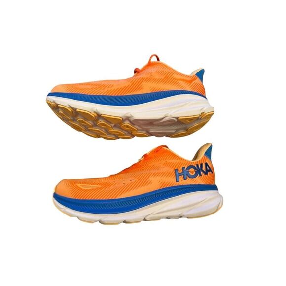 Hoka One One Clifton 9 Men's Wide Running Shoes Orange Size 8.5 Wide - Picture 2 of 13